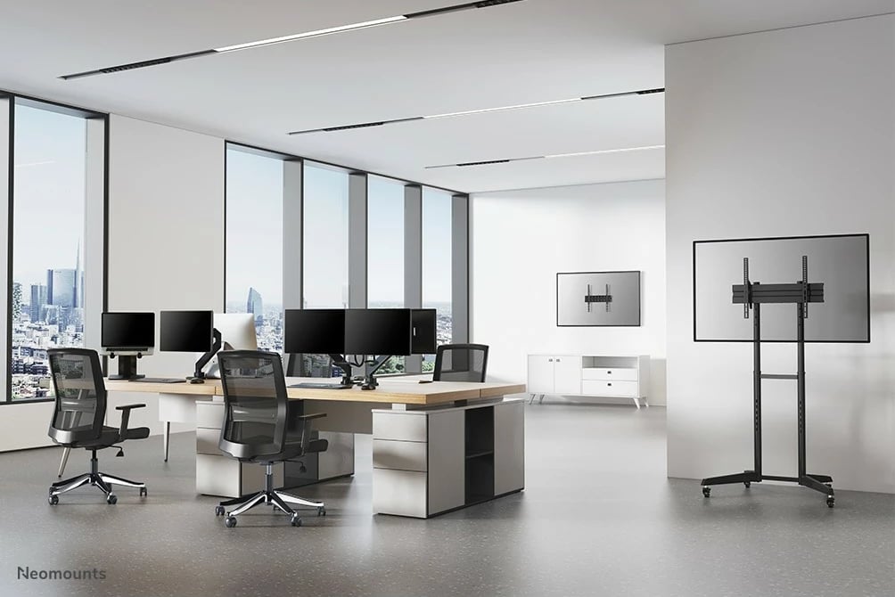 Krah monitori Neomounts NM-D775DXBLACK, për 2 ekrane, 32 inç, kapëse/gromet, i zi