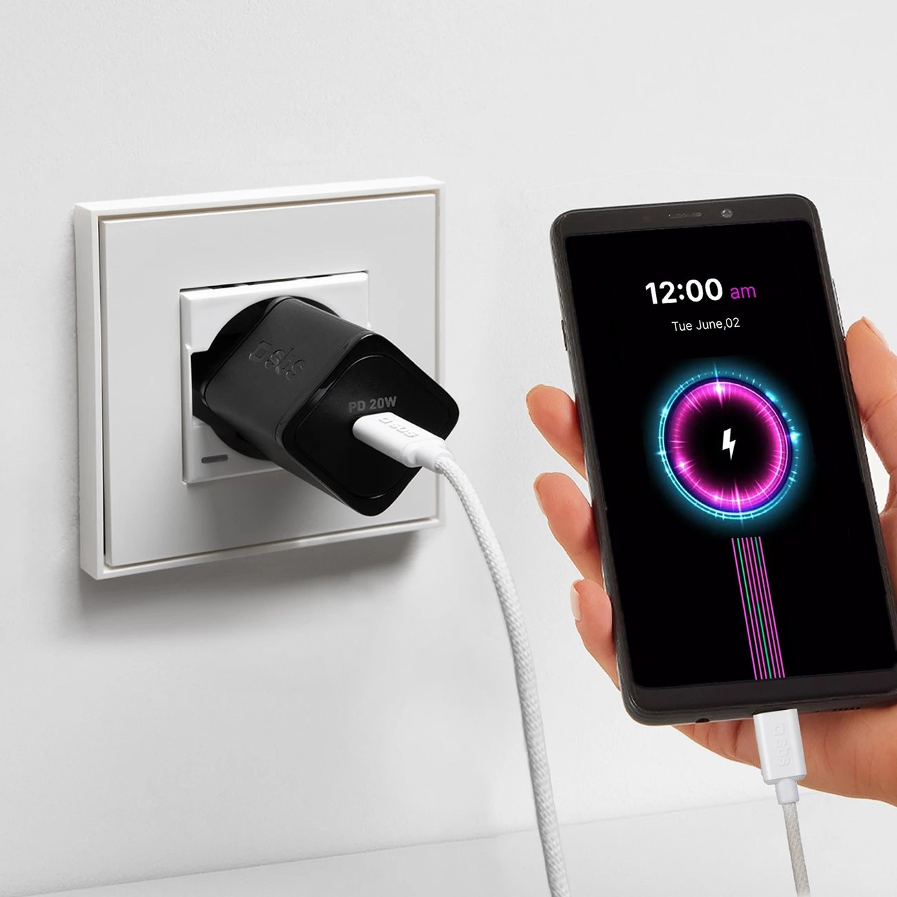 Kabllo USB-C në USB-C SBS TECABLETISSUETCCG, 1.5m, 60W, Gri Kabllo USB-C në USB-C SBS TECABLETISSUETCCG, 1.5m, 60W, Gri