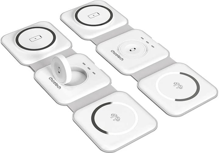 Karikues wireless 3-në-1 Choetech T588-F, 15W, i bardhë