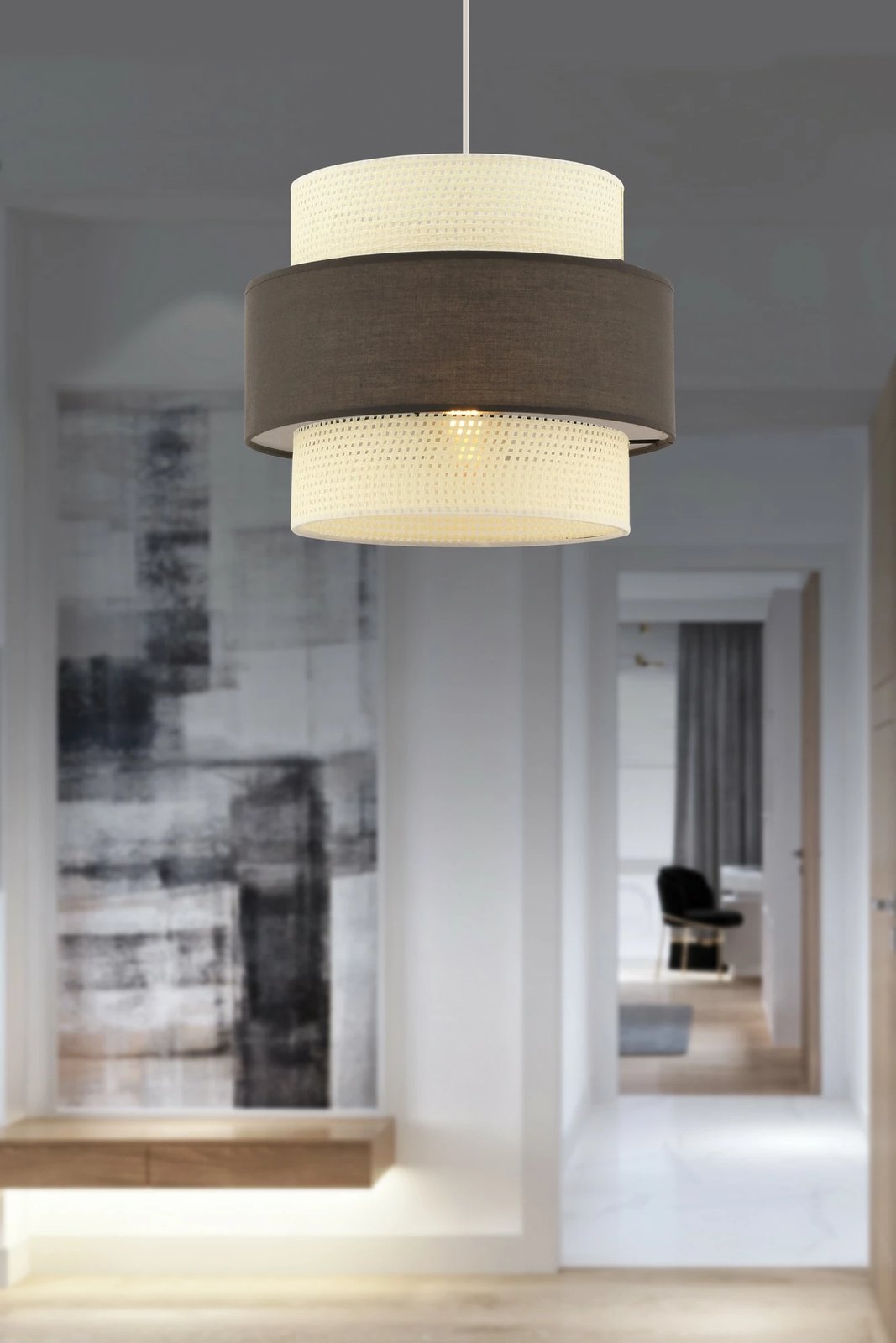 Llambë tavani Opviq, Cascade, e bardhë dhe antracit