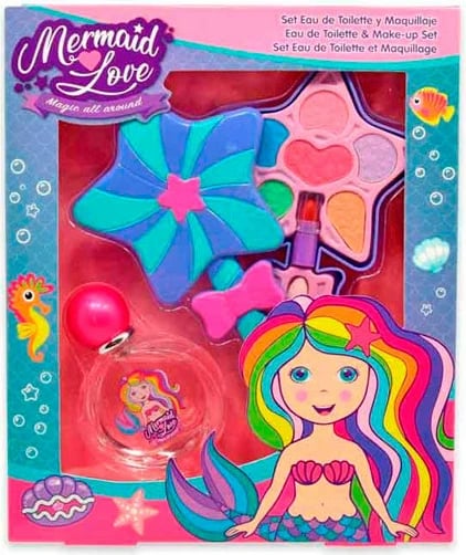Set Eau de Toilette dhe make-up për fëmijë Cartoon Mermaid Love 50ml
