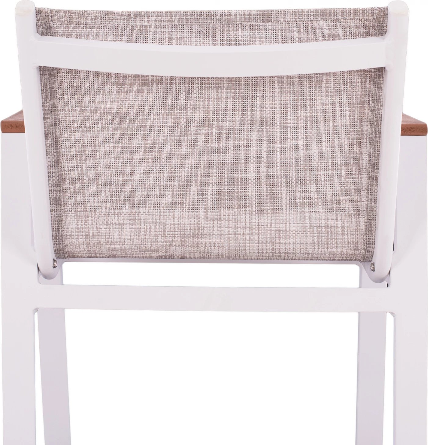 Karrige për bar alumini e bardhë me polywood 52x58x108 cm. FH5790.01