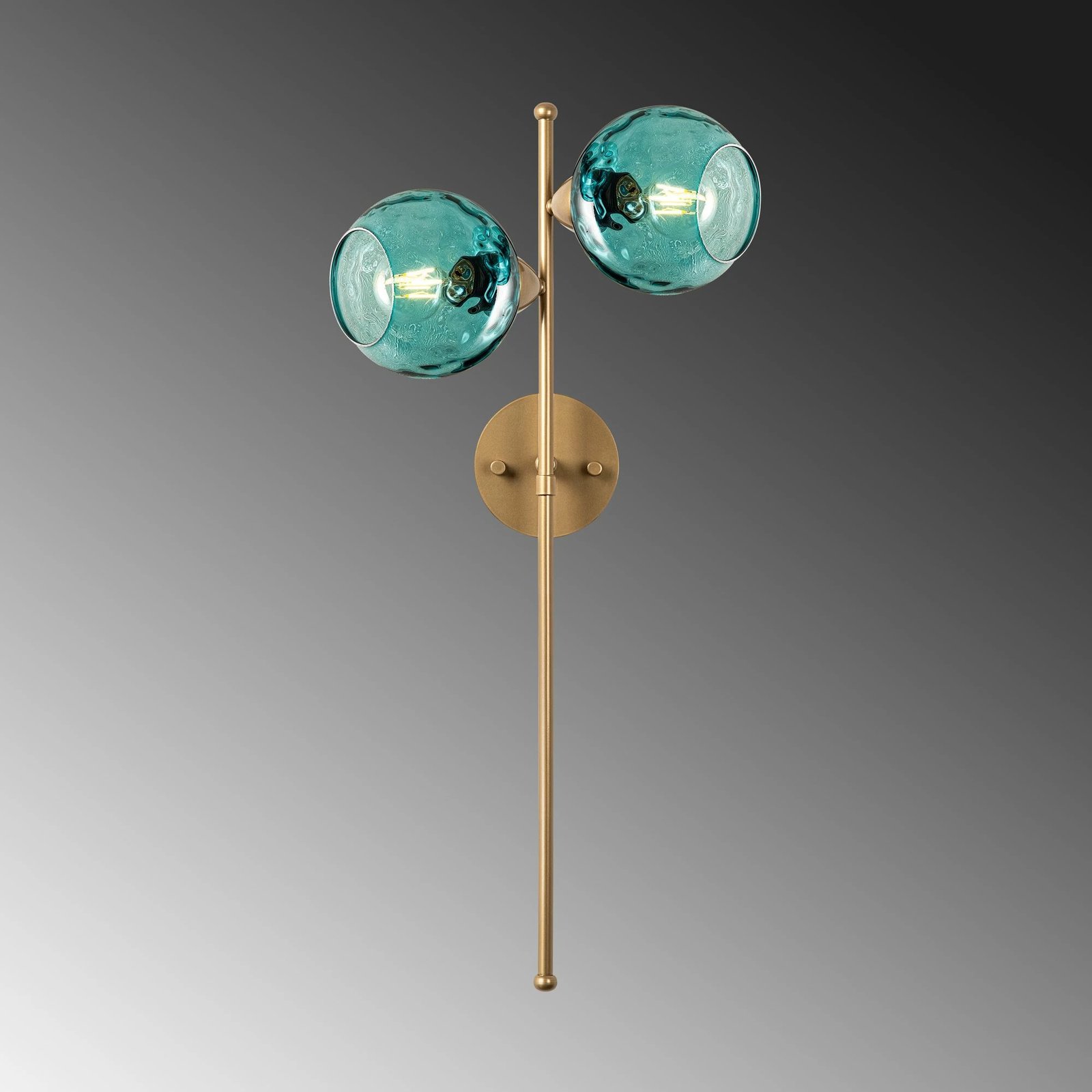 Llambë muri Opviq, Benek - 15 - 14422, metal dhe qelq, ngjyrë kaltër dhe ari