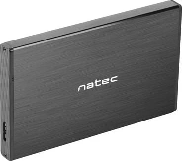 Kasë e jashtme Natec Rhino Go, 2.5 inç, USB 3.0, alumini, e zezë