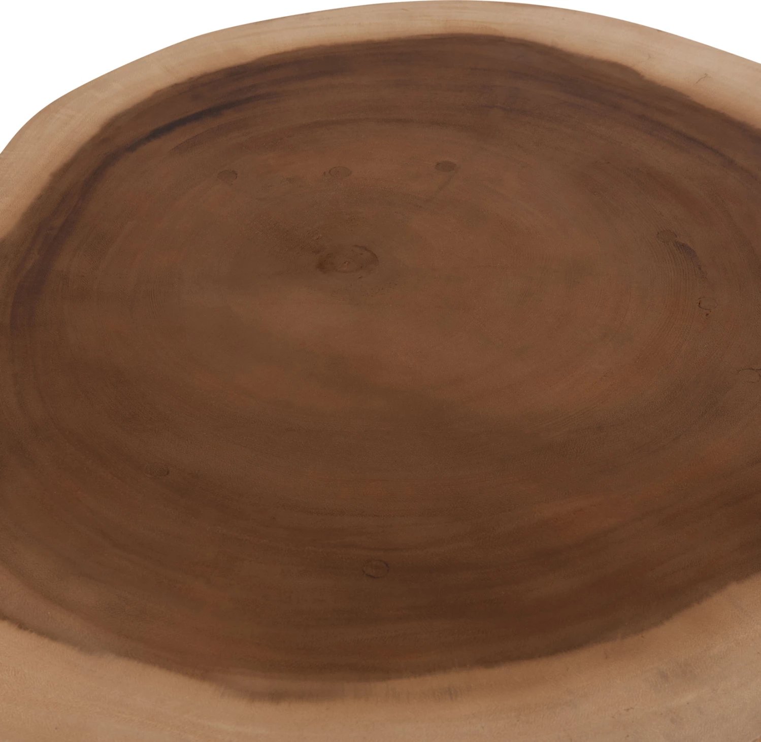 Tavolinë kafeje SERVON, dru suar natyral, këmbë metalike të zeza, 76x67x44cm