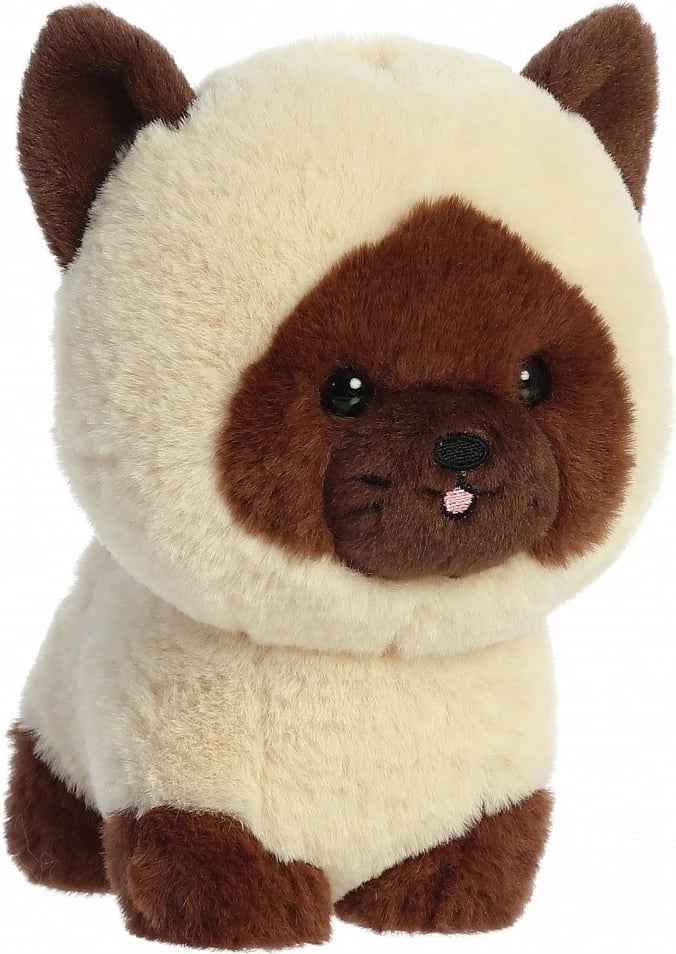 Lodër pelushi Daffi Teddy Pets, mace Siamese, 19 cm, bezhë/kafe