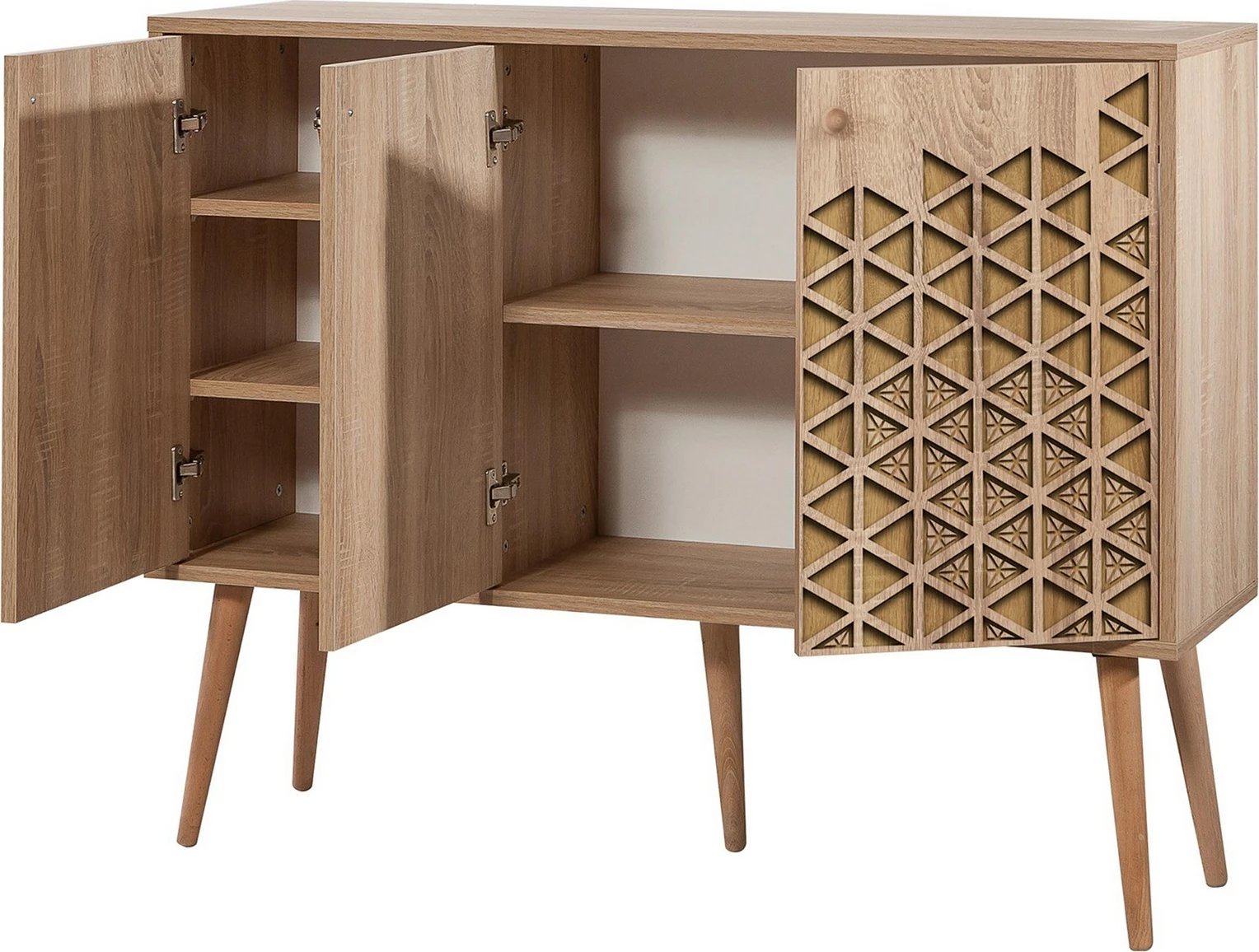 Konsolë Hanah Home, Mega, 120, ngjyrë lisi Sonoma