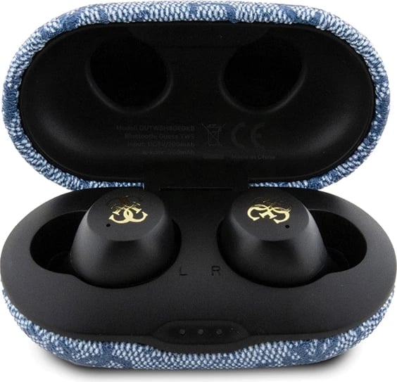 Kufje Bluetooth Guess 4G Metal me dok, TWS, ENC, Blu
