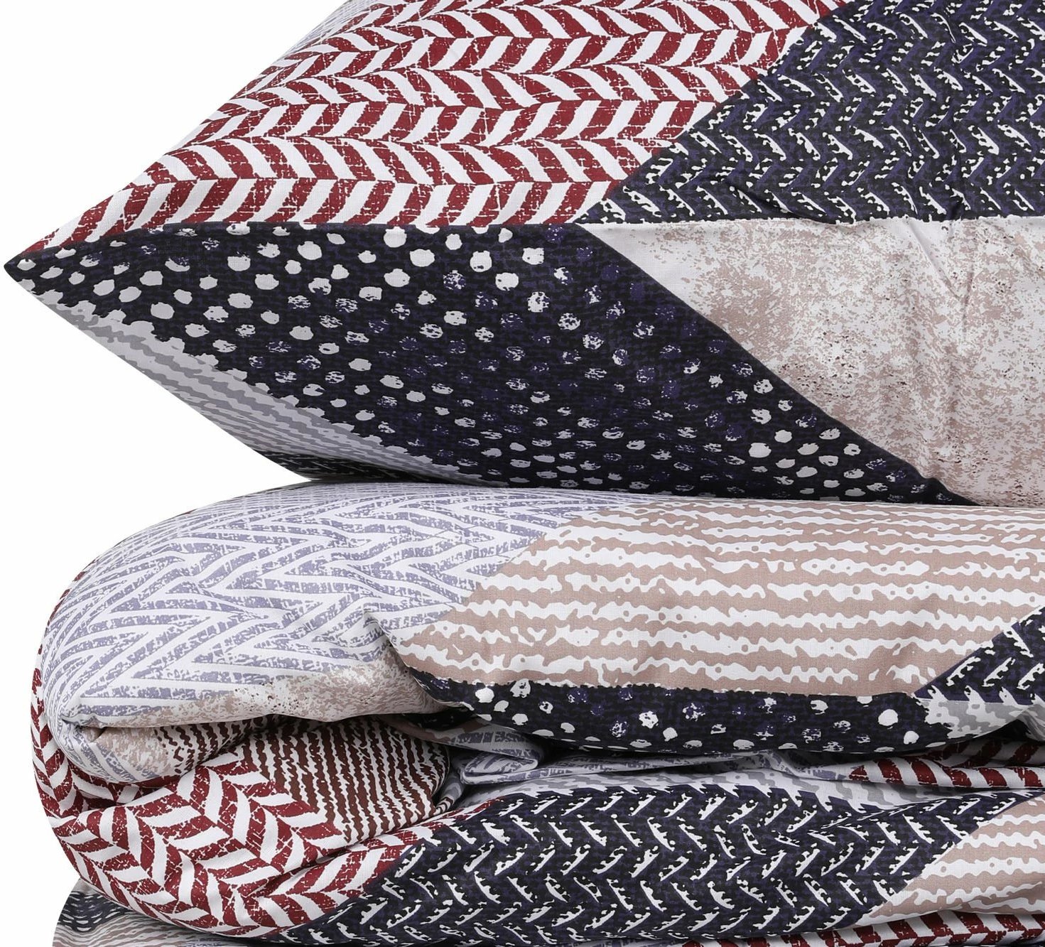 Set mbulesë për jorgan super king, L'essentiel, Ranforce, krem, kafe, bezhë, Anatoli