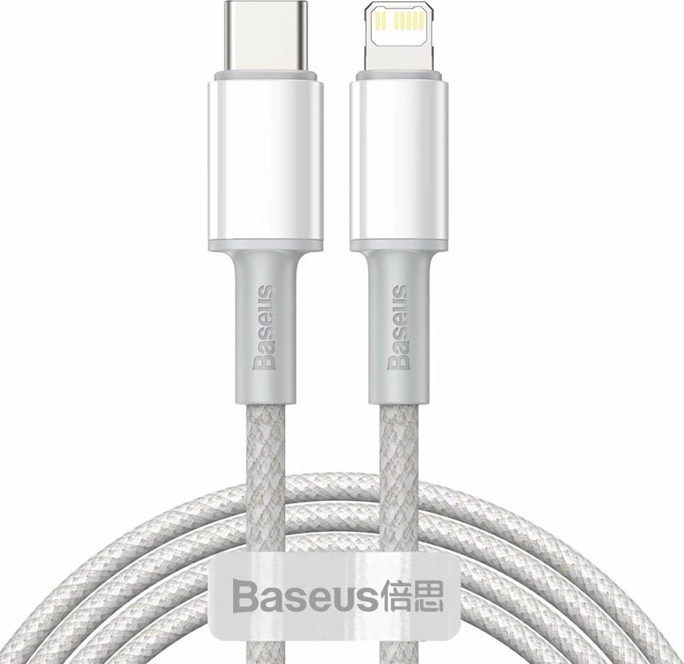 Kabllo Baseus CATLGD-A02 USB-C në Lightning, 2m, 20W, Bardhë