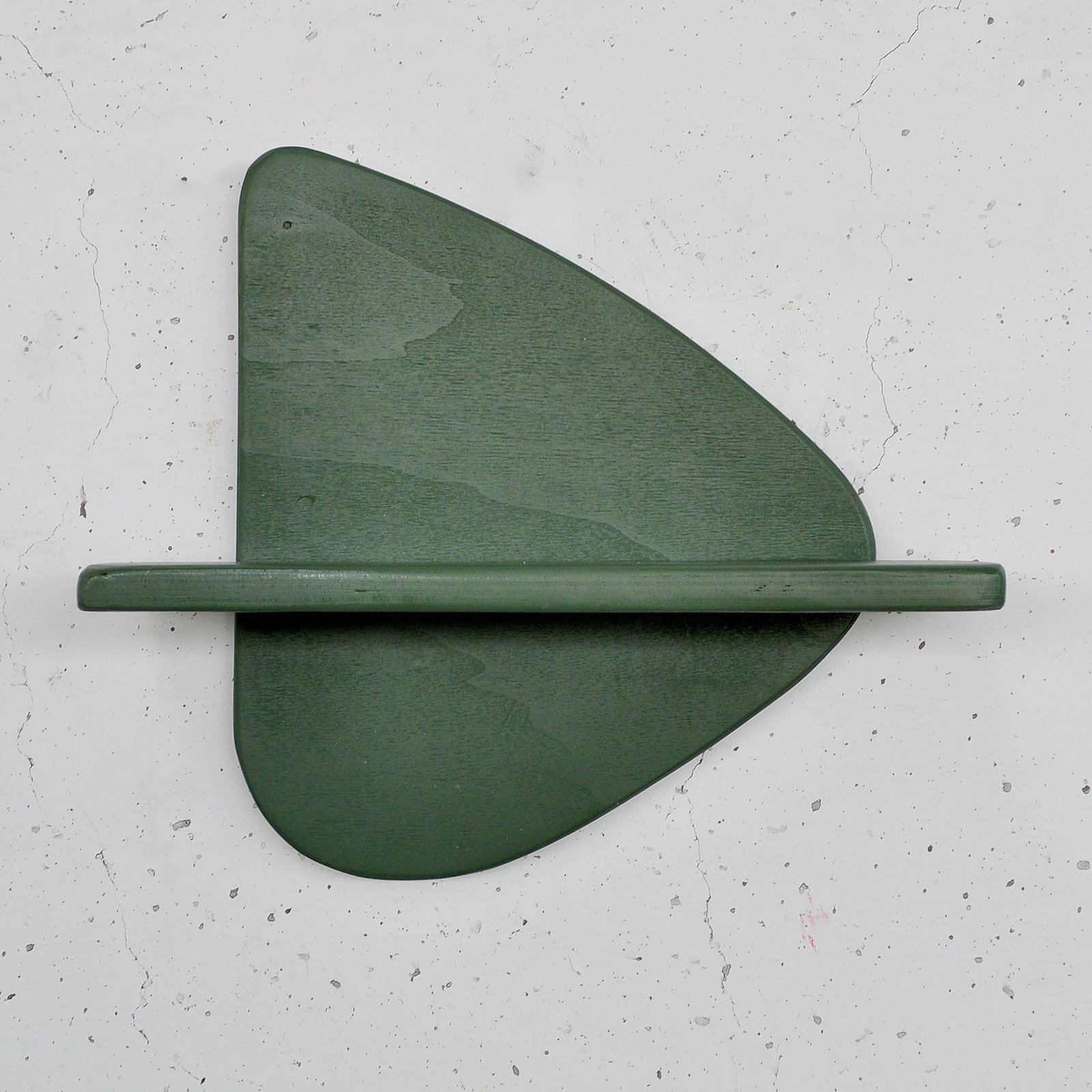 Raft dekorativ prej druri për mur, ngjyrë e gjelbër e errët, Skye Decor, Meh227