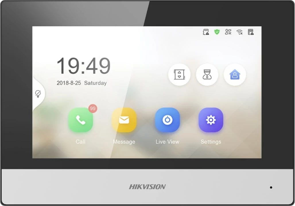 Sistem video dere Hikvision DS-KH6320-WTE1, 7", i zi, argjendtë Sistem video dere Hikvision DS-KH6320-WTE1, 7", i zi, argjendtë