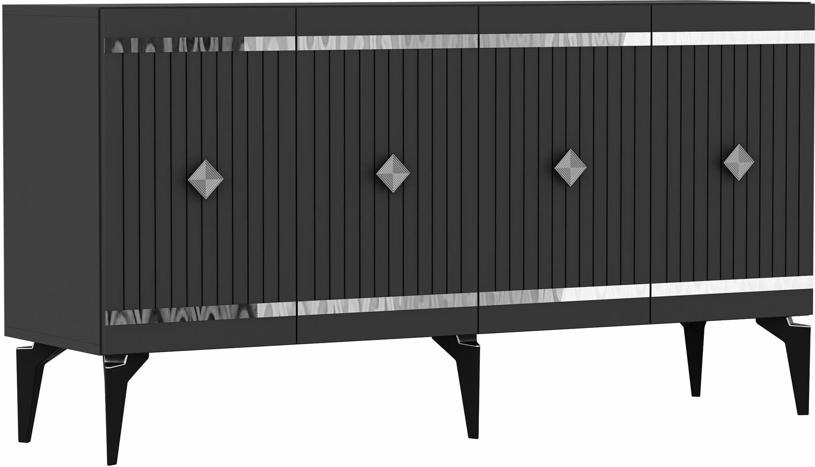 Konsolë Skye Decor, Lenora, antracit, argjend