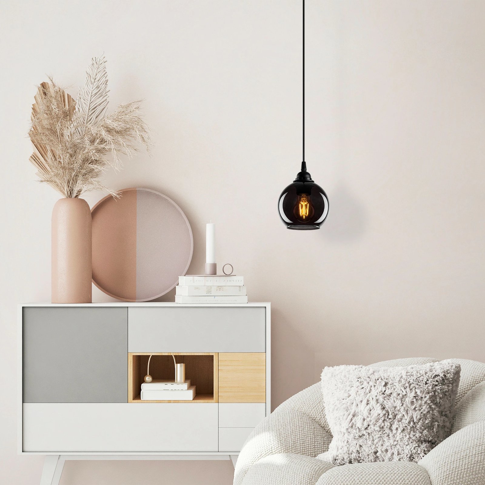 Llambë tavani Opviq, ngjyrë fume, 010