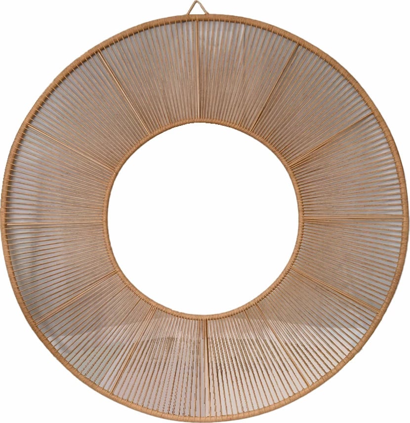 Dekor muror STACHI, ratan PE natyral, metal, 160x2.5cm