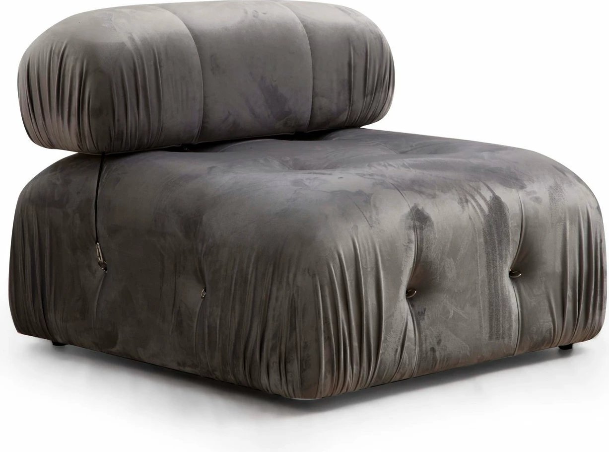 Këndare Atelier del Sofa, Bubble Corner (L1-O1-1R-Puf), ngjyrë gri