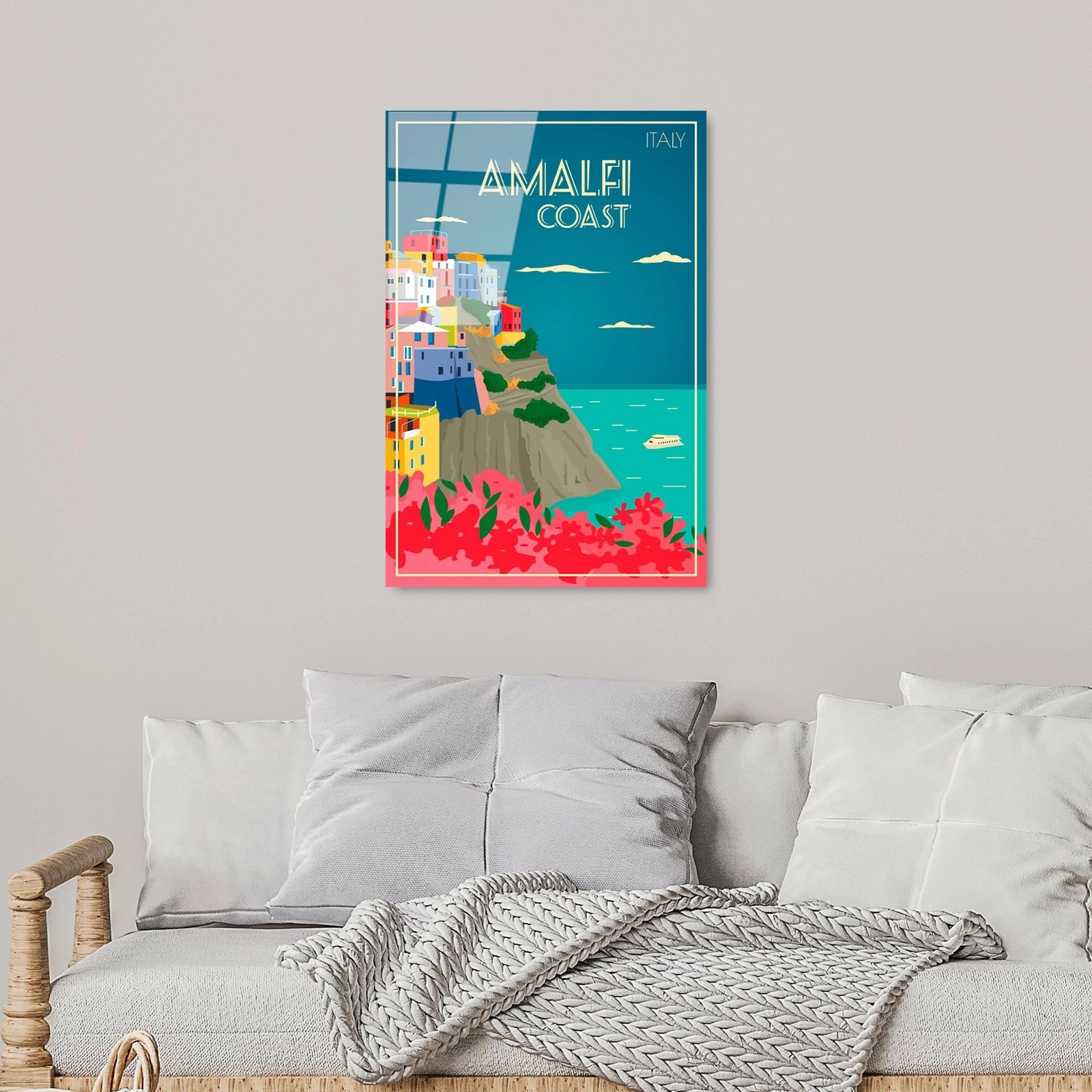 Pikturë dekorative prej xhami të temperuar, Wallity UV-1025, 30x45cm