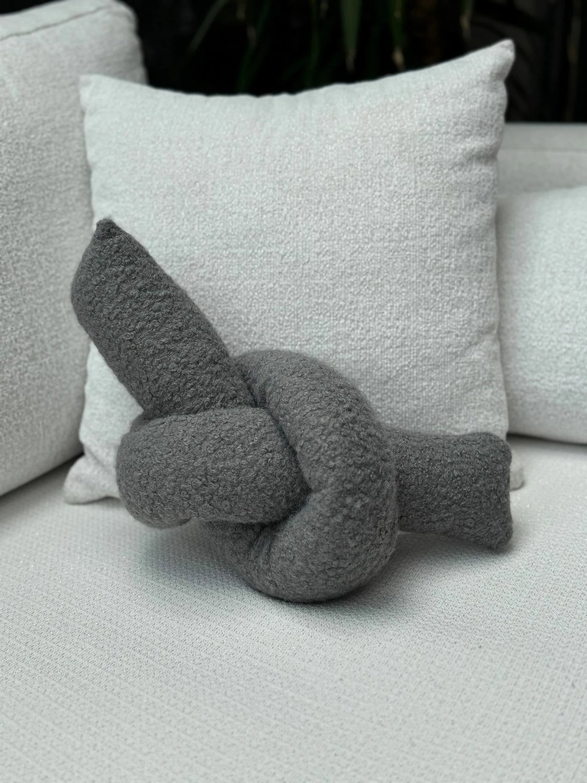 Jastëk dekorativ Evila Originals, Ask Dugum, ngjyrë gri