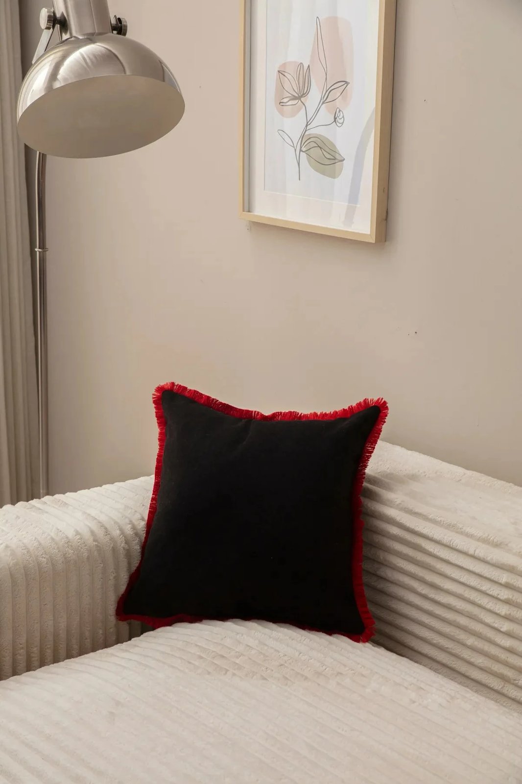 Jastëkë mbështjellës, ngjyrë e zezë, Evila Originals, 43x43cm