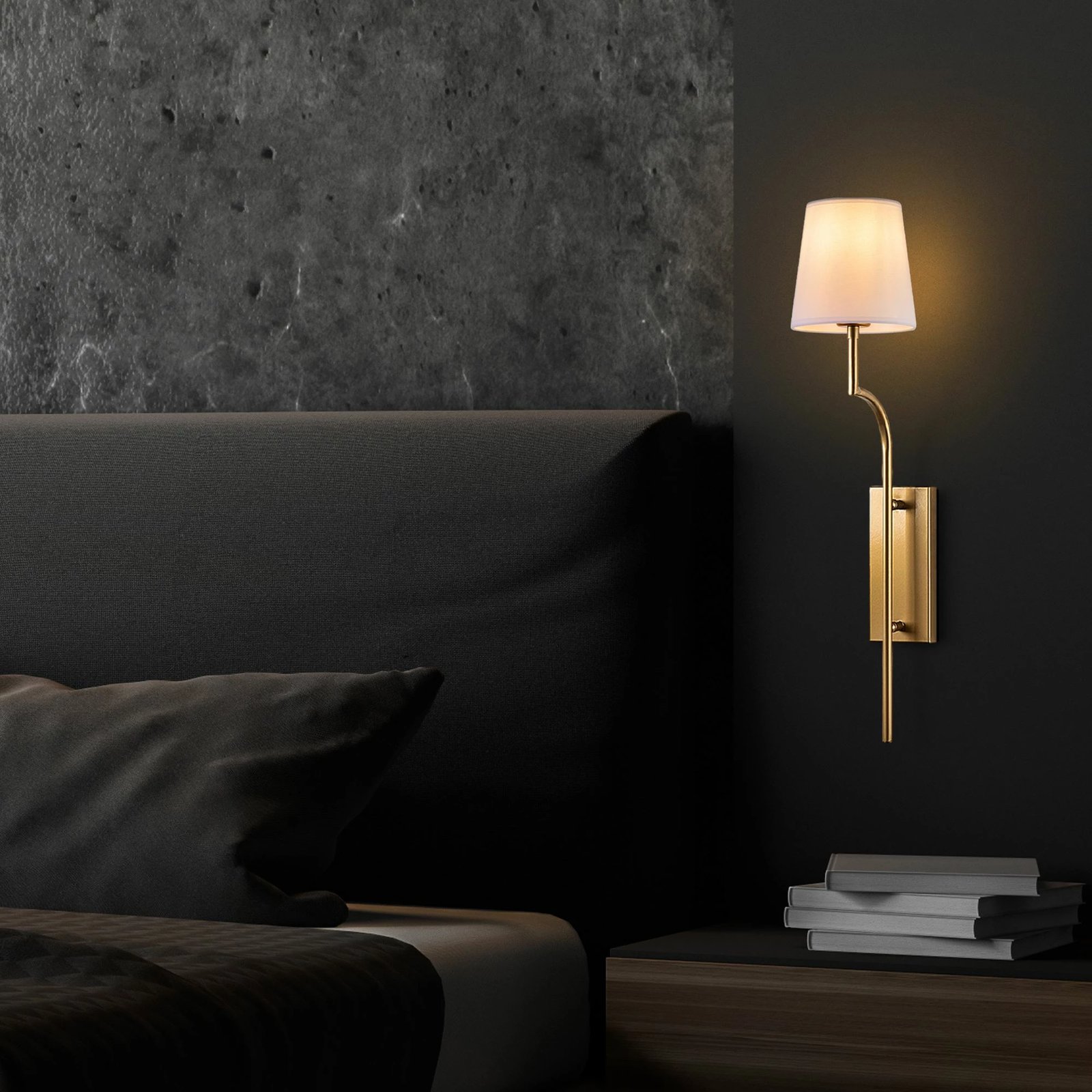 Llambë muri Opviq, Lumora - 15333, ngjyrë ari dhe e bardhë