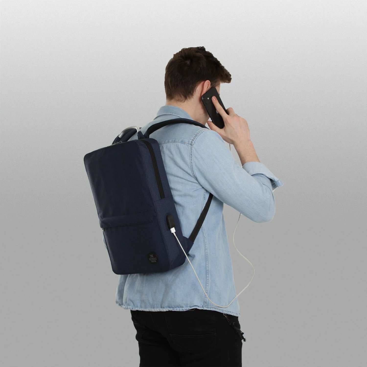 Çantë laptopi, ngjyrë blu e errët, Zoozie Bags, 3147