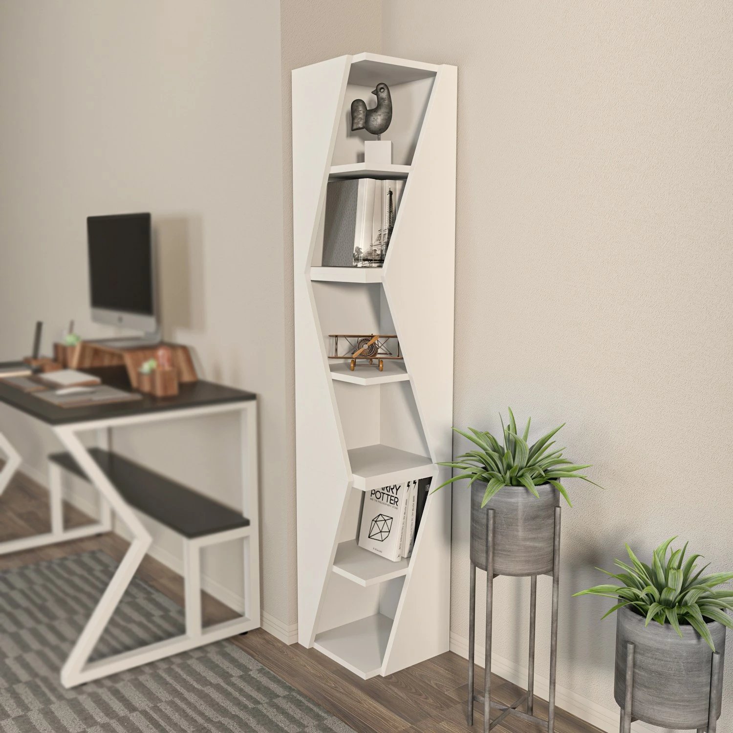 Raft librash Hanah Home, Arrow, i bardhë