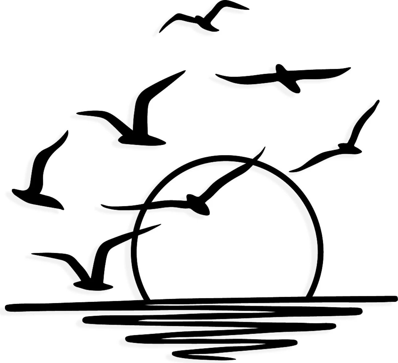 Aksesor dekorativ metalik për mur Wallity, Spiaggia, ngjyrë e zezë, 115x49cm