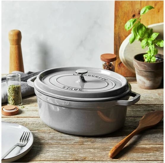 Enë casserole Staub La Cocotte, 5.5L, gize, ovale, gri