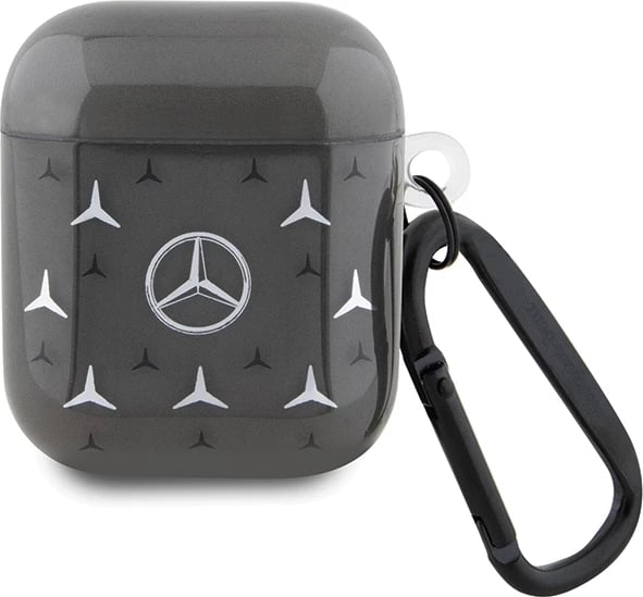 Mbështjellës Mercedes MEA28DPMGS për AirPods 1/2, Large Star Pattern, i zi