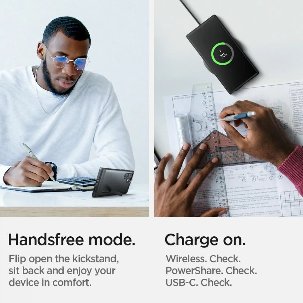 Mbështjellës Spigen Tough Armor për Samsung Galaxy S22 Ultra, i zi