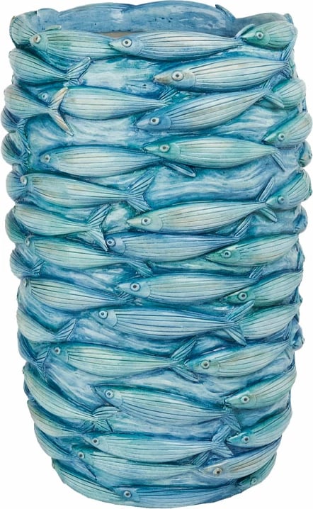 Vazo OCEAN, polirezine, ngjyrë kaltër, 29x28x45cm