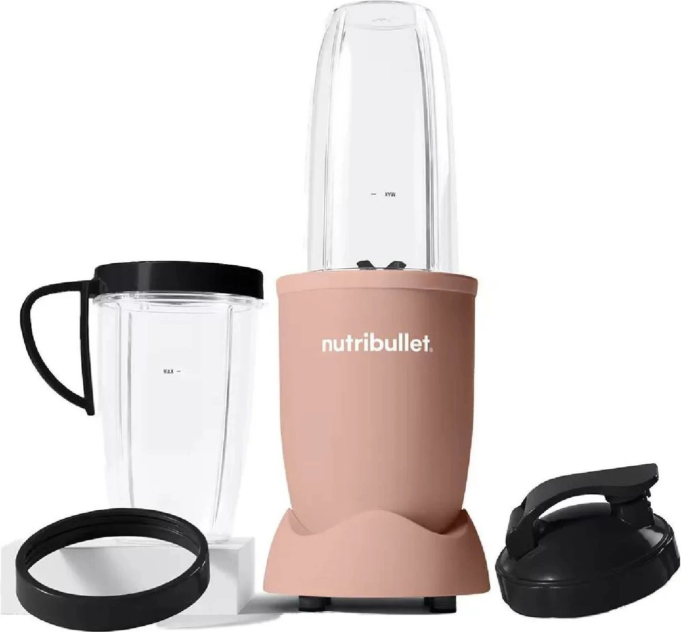 Blender NutriBullet NB907MACL Pro 900W 946 ml, rozë, set me 2 gota dhe kapak To-Go