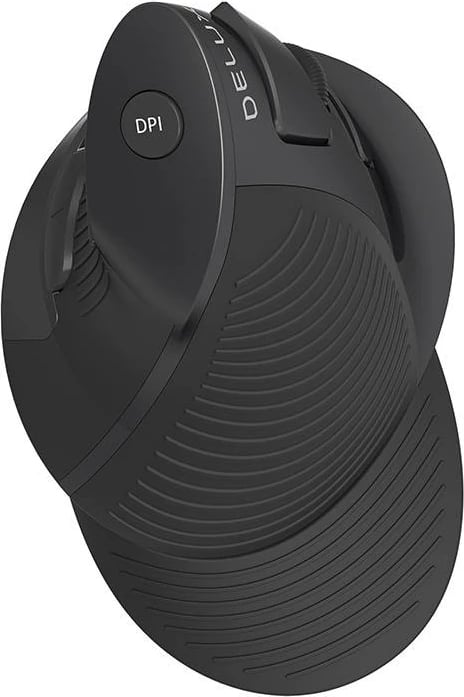 Maus vertikal pa tela Delux M618G DB, Bluetooth/2.4G, gri