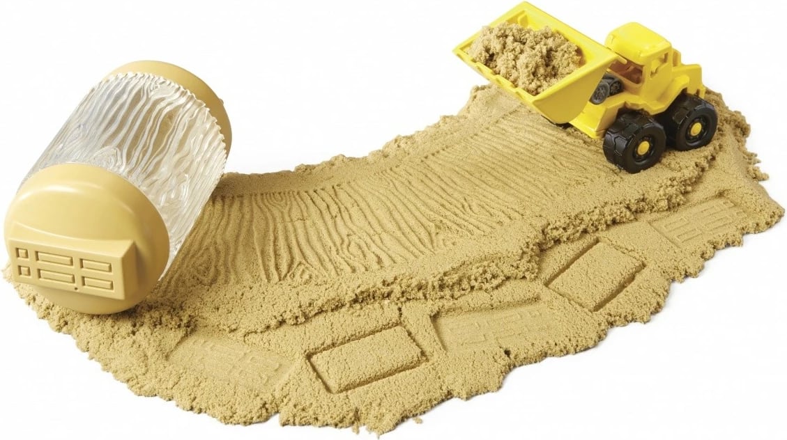 Set lodrash me rërë kinetike MGA Wonder Factory Never Dry Sand Trucks, ekskavator, plastikë