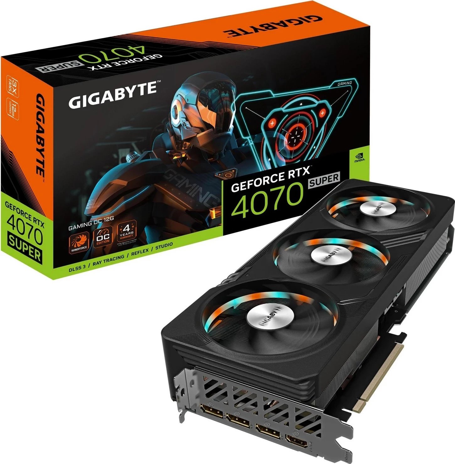 Kartelë grafike GIGABYTE VGA NVIDIA GeForce RTX 4070 SUPER GAMING OC, 12GB, GDDR6X