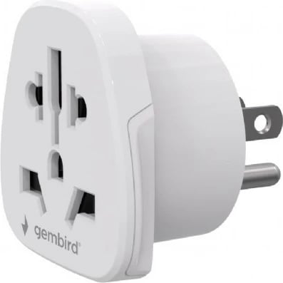 Përshtatës udhëtimi energjie, Gembird, A-AC-USMINTF, World në USA 10A i tokëzuar, i bardhë