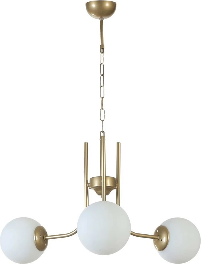 Llambë tavani Opviq Nevada, 3 drita, ngjyrë e bardhë dhe ari