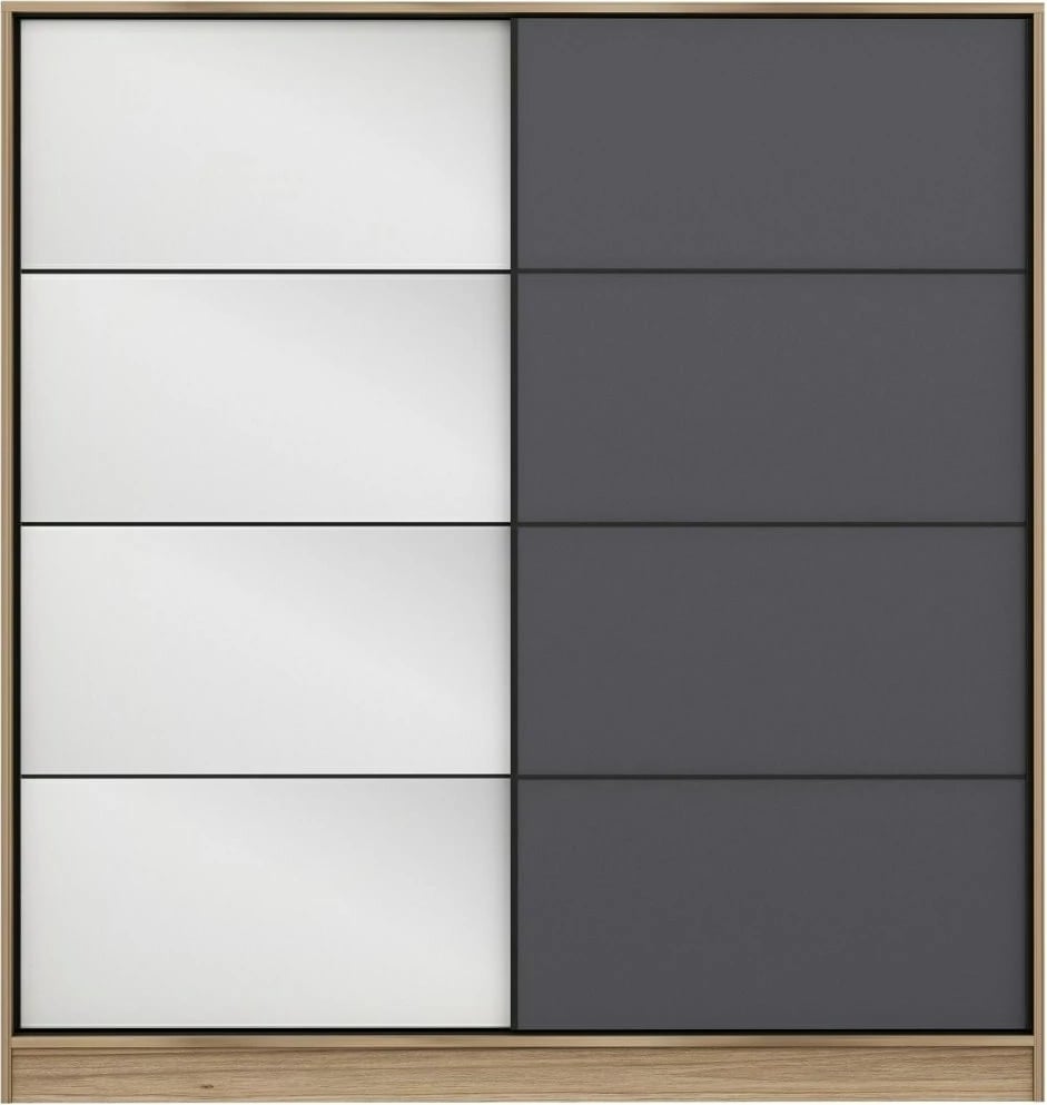 Dollap modern Skye Decor, ngjyrë dore dhe antracit, 180x190x52cm, 7 pjesë