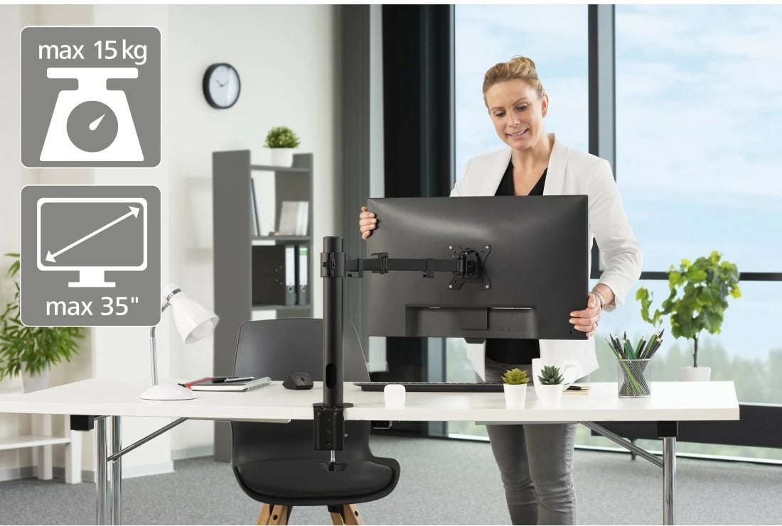 Krah monitori Hama 118493, për tavolinë, 13-35 inç, i zi