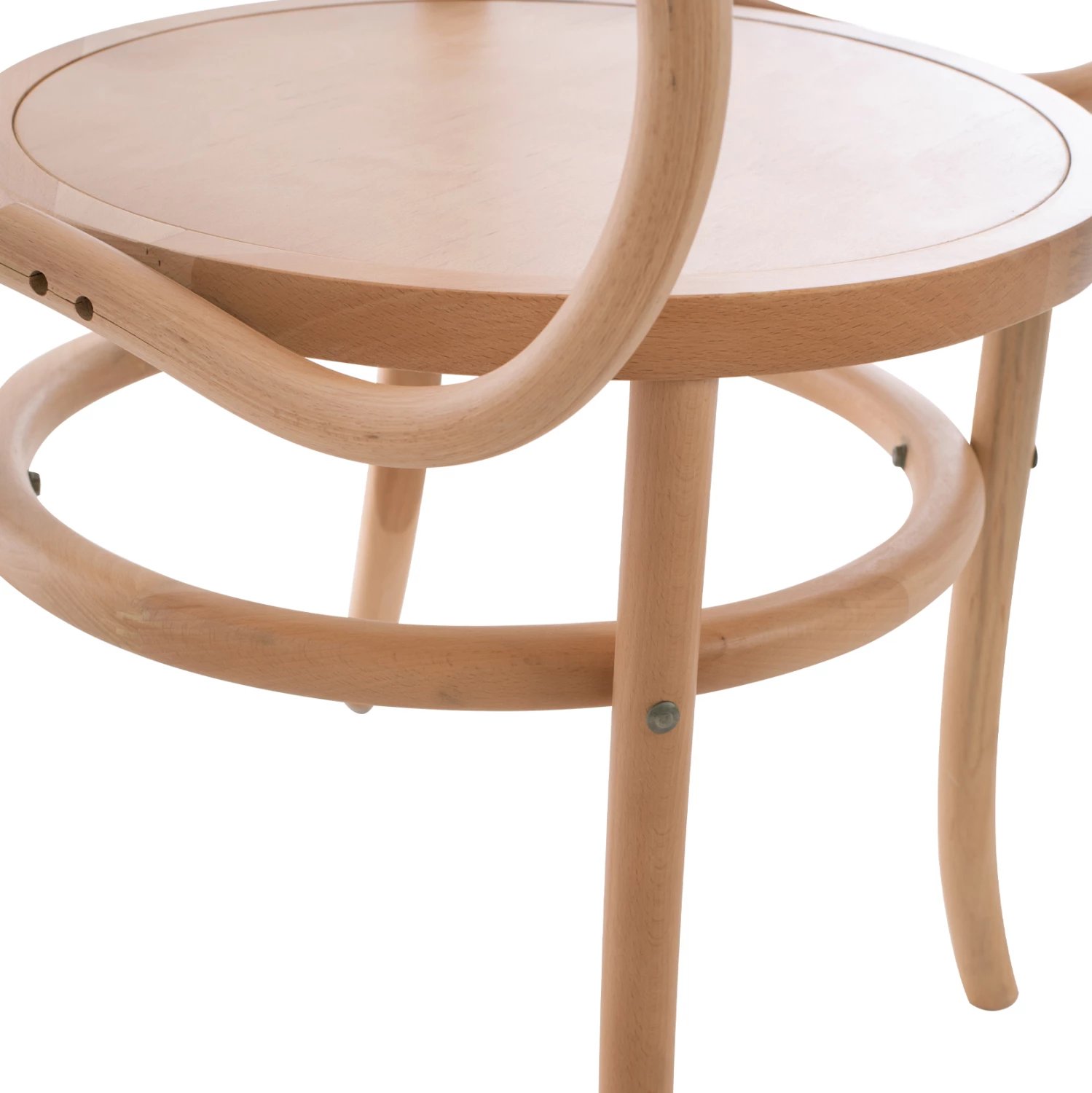 Karrige druri me krahë, dru ahu, ngjyrë natyrale, FH8746.01, 56x52x82 cm