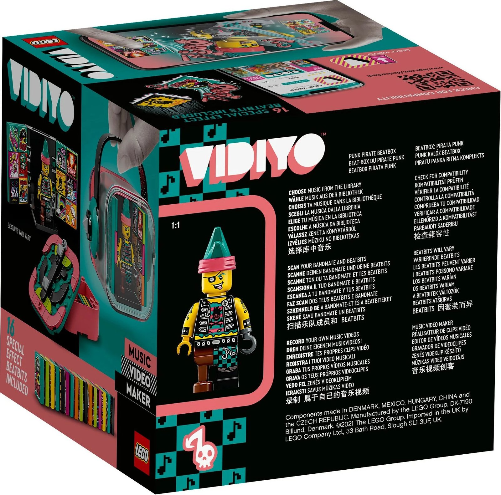 Set ndërtimi LEGO VIDIYO Punk Pirate BeatBox, 73 pjesë, shumëngjyrësh