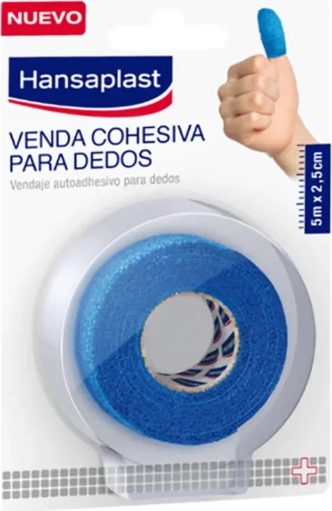 Fashë kohezive për gishta Hansaplast Blue unisex 5m x 2.5cm