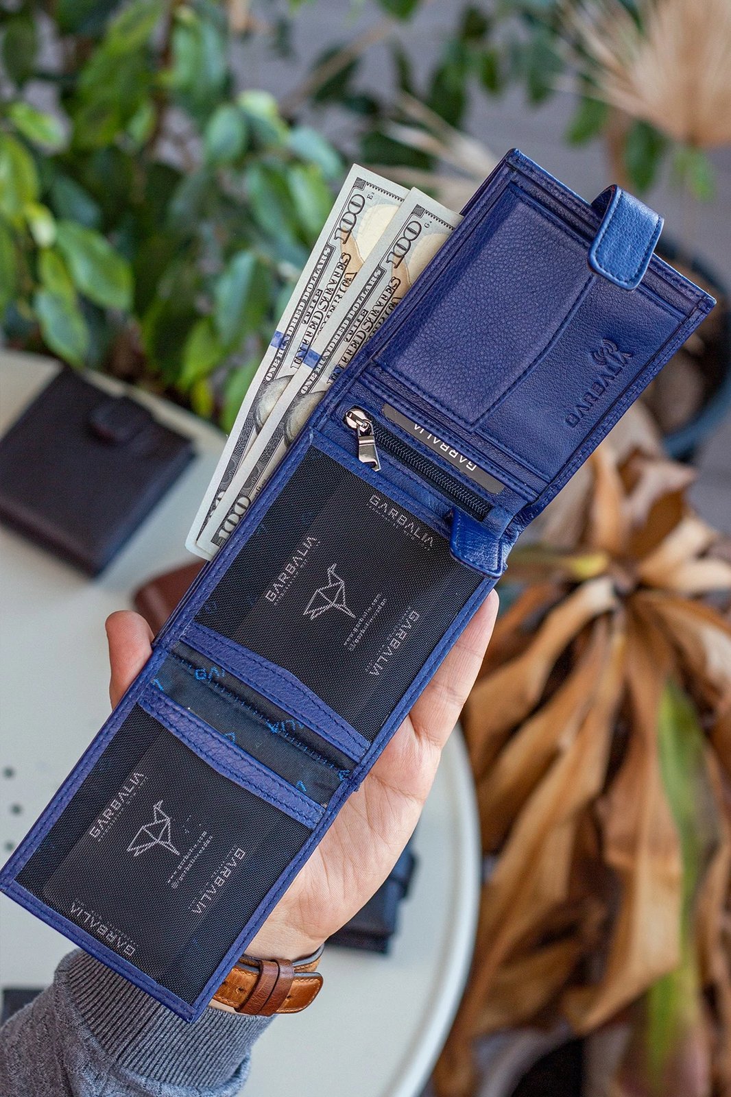 Portofol për burra, ngjyrë e kaltër e errët, Zoozie Bags, Chelsea