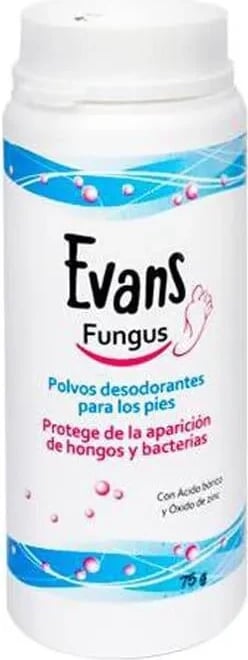 Pluhur dezodorant për këmbë uniseks Evans Fungus 75g