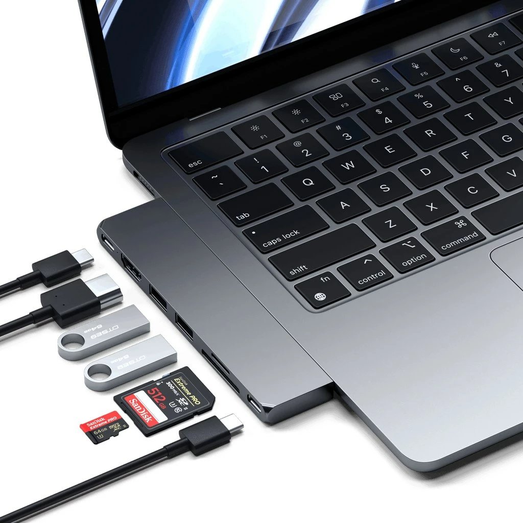 Docking station Satechi ST-HUCPHSM, USB Type-C, 2x HDMI, 2x USB-A, 2x USB-C, SD, Space Gray