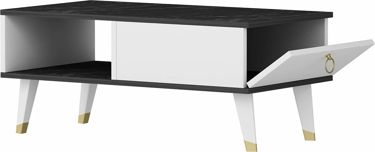 Tavolinë kafeje Hanah Home Delux, e zezë dhe e bardhë