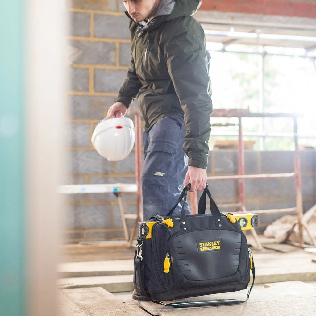 Çantë pune Stanley FATMAX Quick Access Open Bag, najlon/plastikë, 485x285x340mm, zi/verdhe
