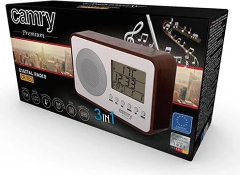 Radio Camry CR1153 portative dixhitale e zezë, e bardhë