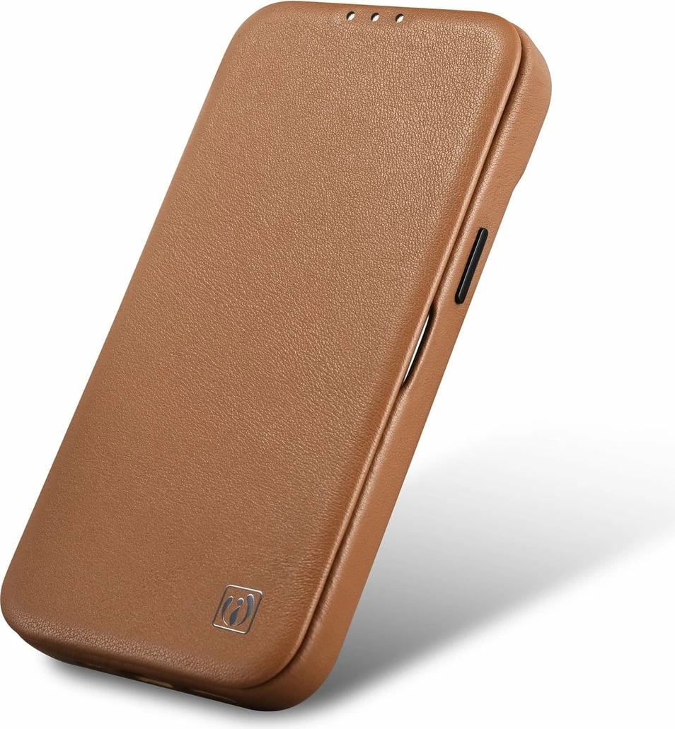 Mbështjellës iCarer CE Premium lëkurë për iPhone 14 Pro, MagSafe, kafe