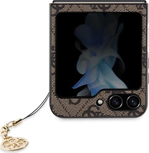 Mbështjellës Guess 4G Charms për Samsung Galaxy Z Flip 5, kafe